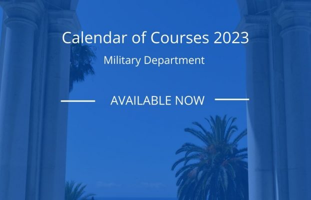 Military Department – Calendar of Courses for 2023 is now available
