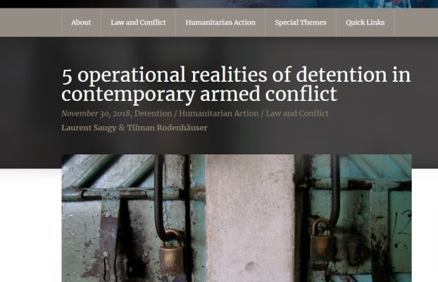 Operational realities of detention in armed conflict