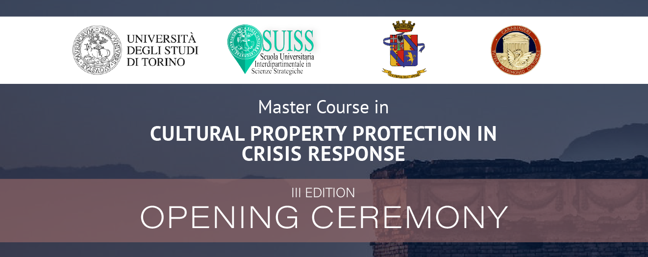 The Institute at the opening of the Master in “Cultural Property Protection in Crisis Response”